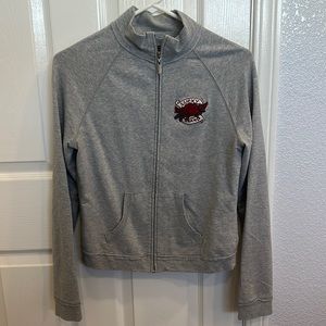 Lucky Brand zip up grey sweater. Great condition